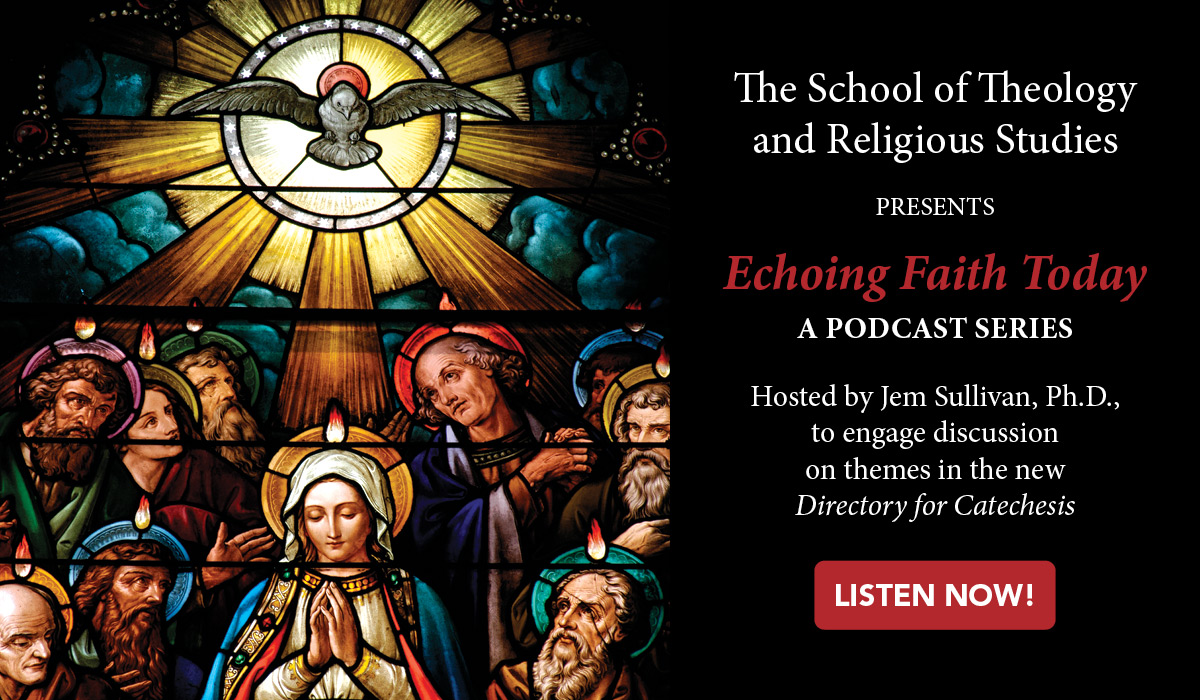 Ad for Echoing Faith Today podcast