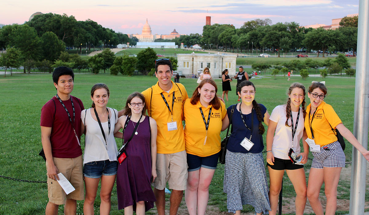 Participants in the summer program in D.C.