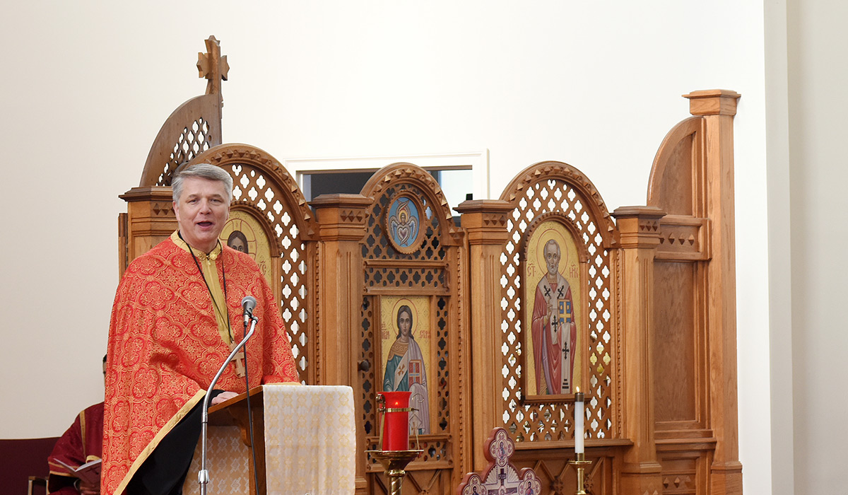 Very Rev. Mark Morozowich at the Dean's Vespers in 2019