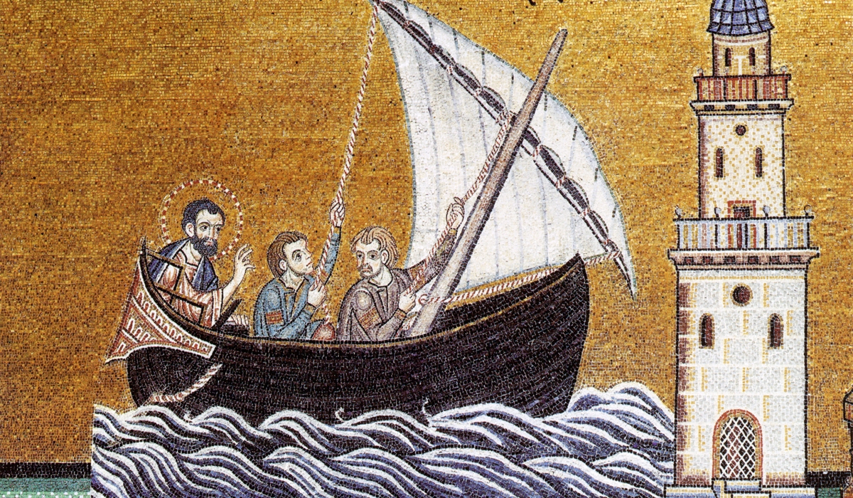 mosaic of st mark traveling to alexandria